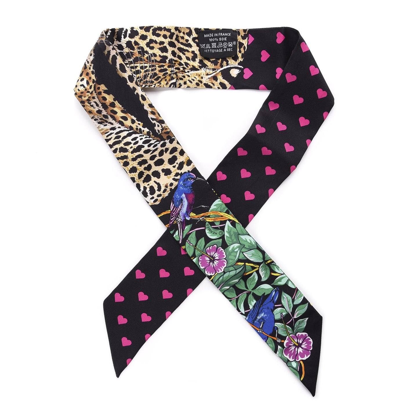Silk Jungle Love Love Twilly Black Vert Rose Vif