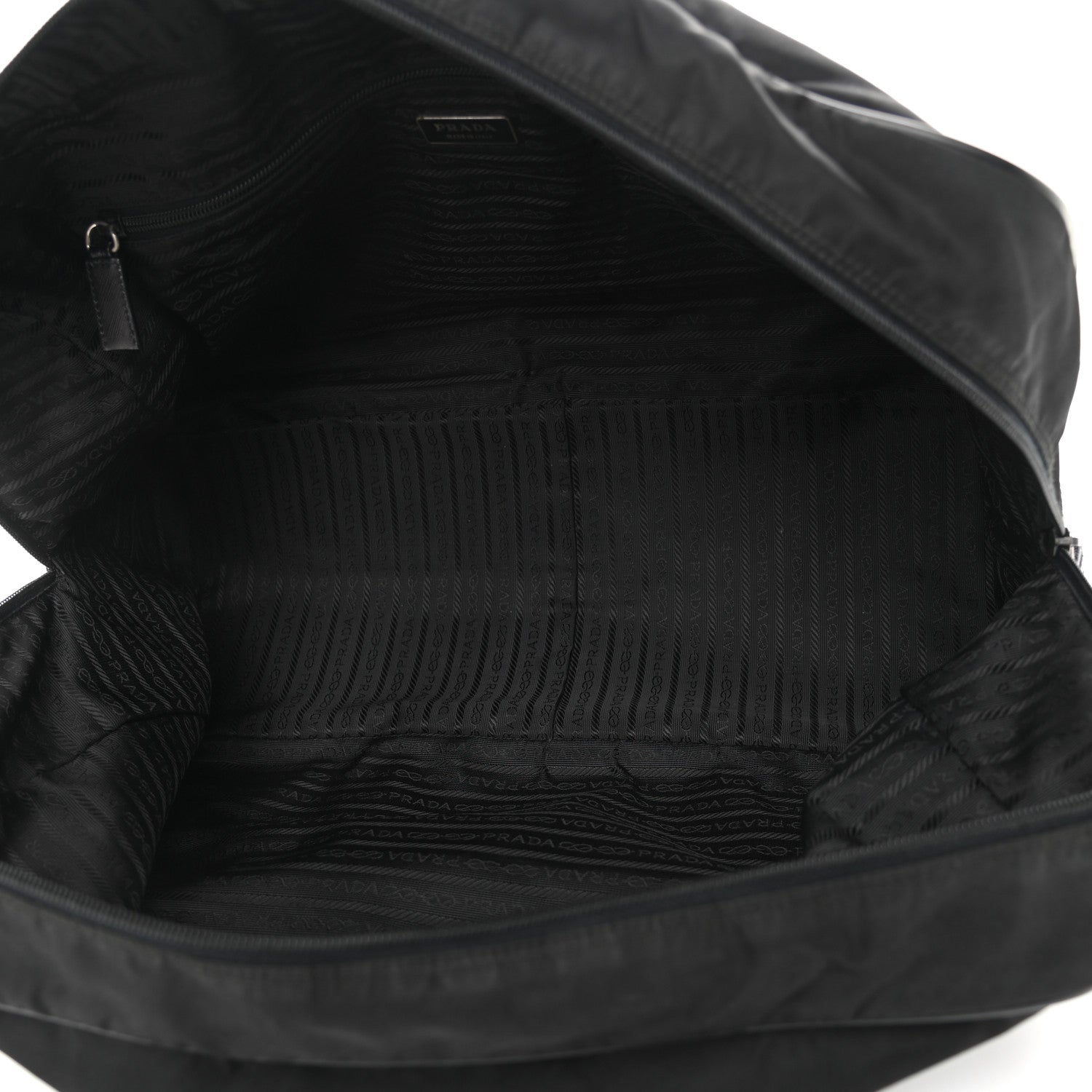Prada Tessuto Nylon Saffiano Duffle Black 4 of 11