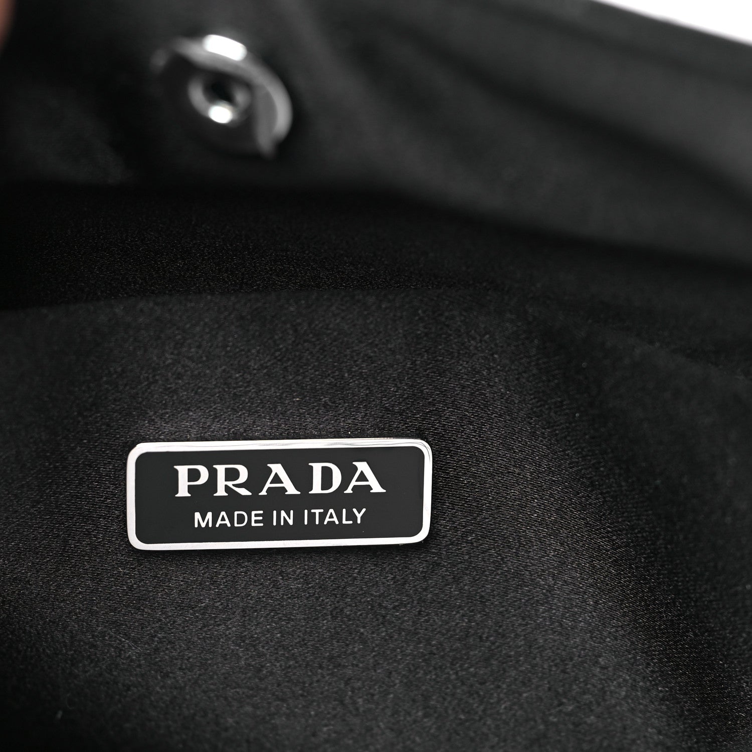 Prada Satin Crystal Cleo Adjustable Strap Shoulder Bag Black 6 of 9