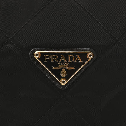 Prada Nylon Tessuto Quilted Shoulder Bag Black 7 of 9
