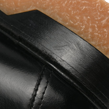 Hermes Glossed Calfskin Womens Dublin Loafers 36 Black 13 of 20