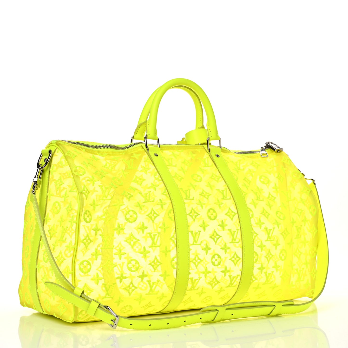 Monogram Fluo See Through Keepall Bandouliere 50 Yellow