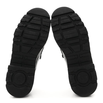 Chanel Calfskin Stitched CC Loafers 38.5 Black 6 of 9