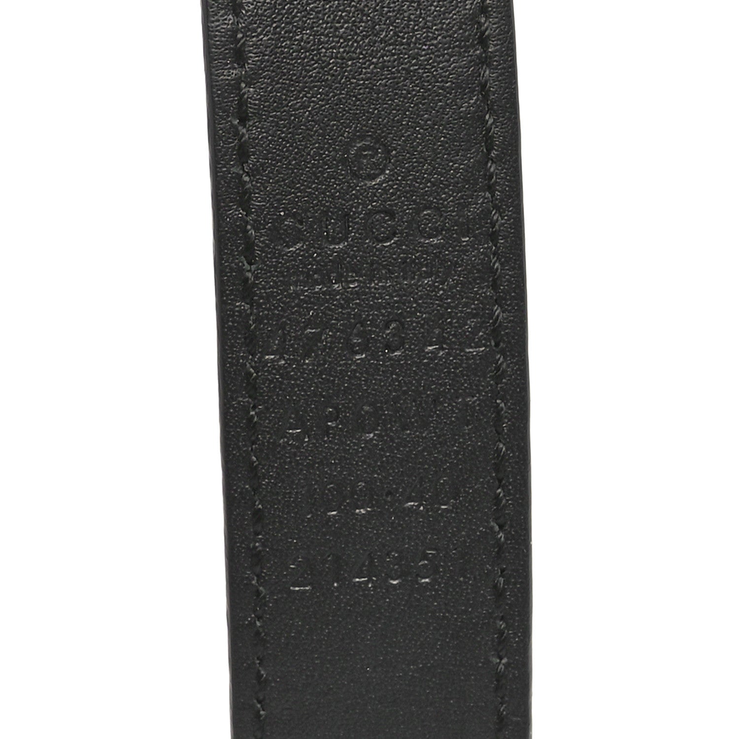 Gucci Calfskin Pearl Double G 20mm Belt 100 40 Black Cream 4 of 4