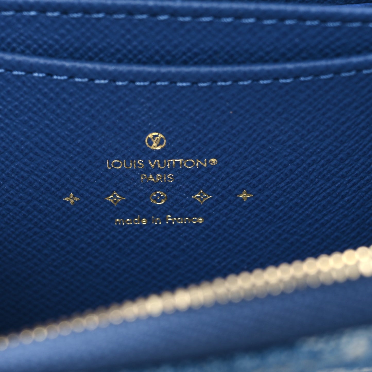 Denim Monogram Zippy Coin Purse Blue