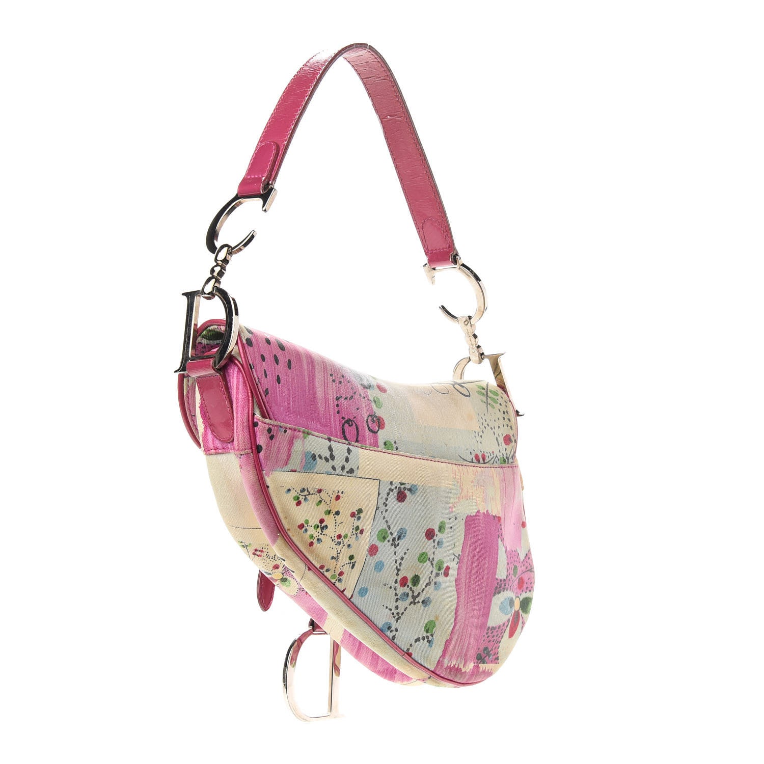 Christian Dior Canvas Filth Saddle Bag Multicolor 3 of 15