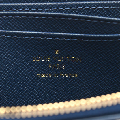 Louis Vuitton Denim Monogram Jacquard Zippy Coin Purse Bleu 5 of 6