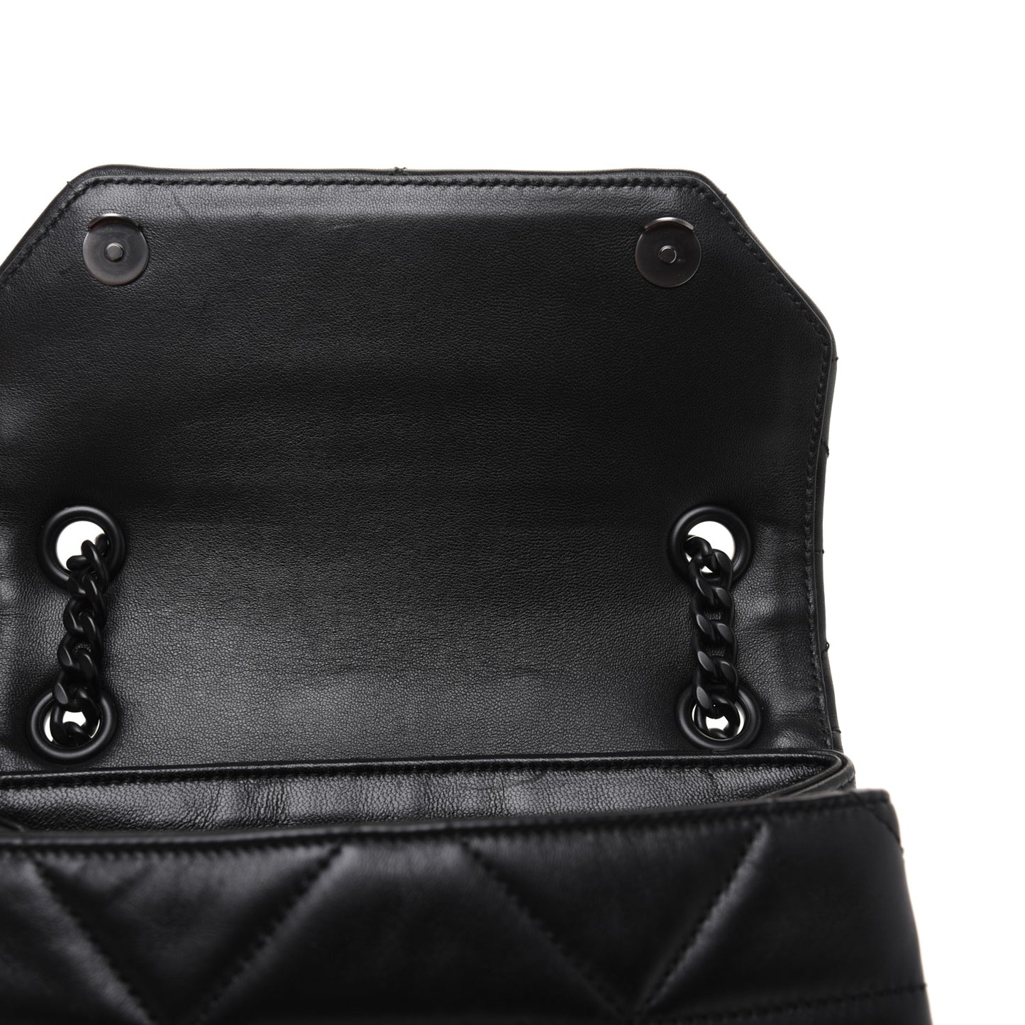 Nappa Triangle Stitched Small Spectrum Bag Black