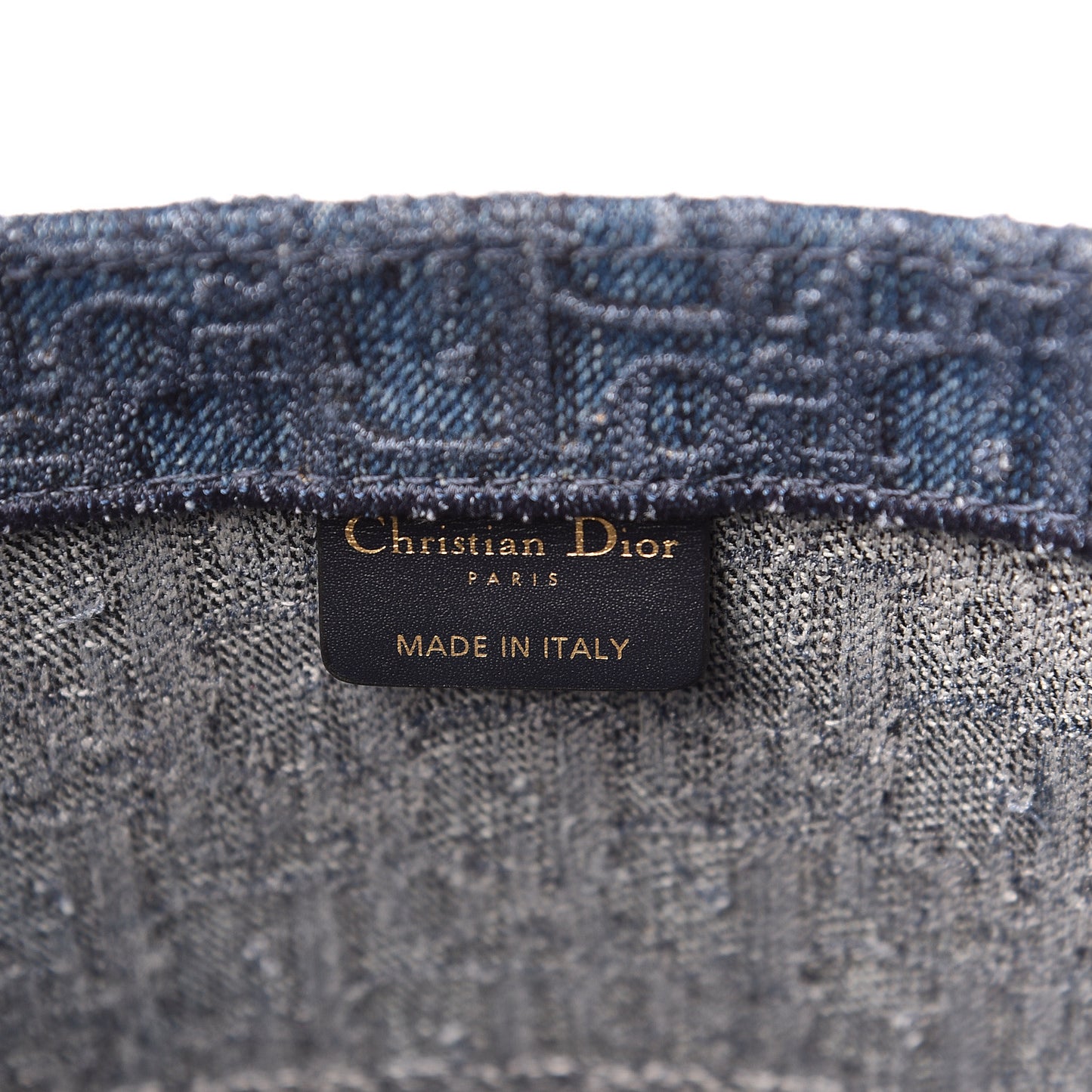 Oblique Denim Book Tote Denim Blue