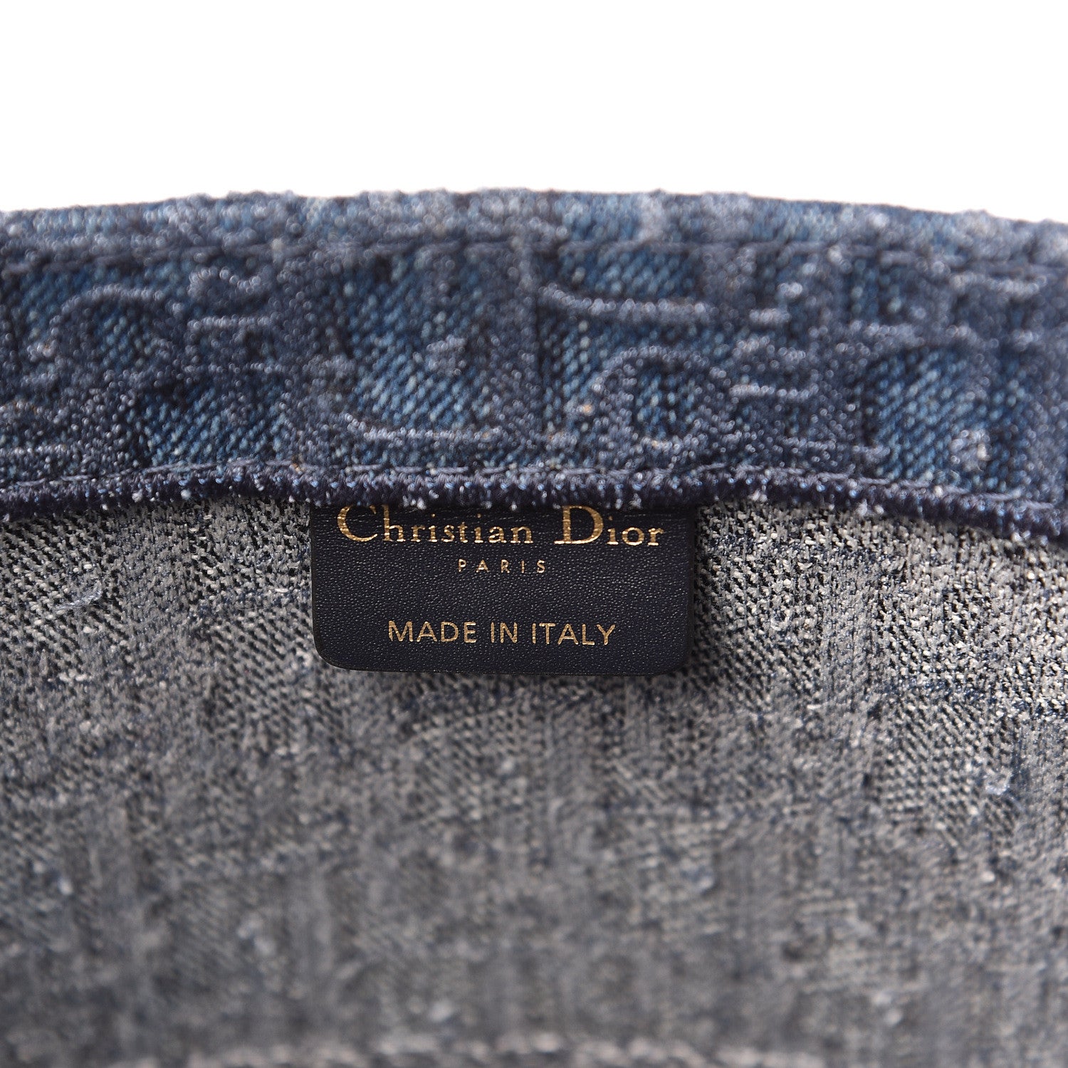 Christian Dior Oblique Denim Book Tote Denim Blue 6 of 9