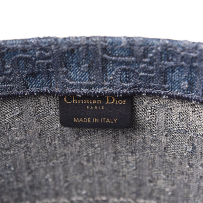 Christian Dior Oblique Denim Book Tote Denim Blue 6 of 9