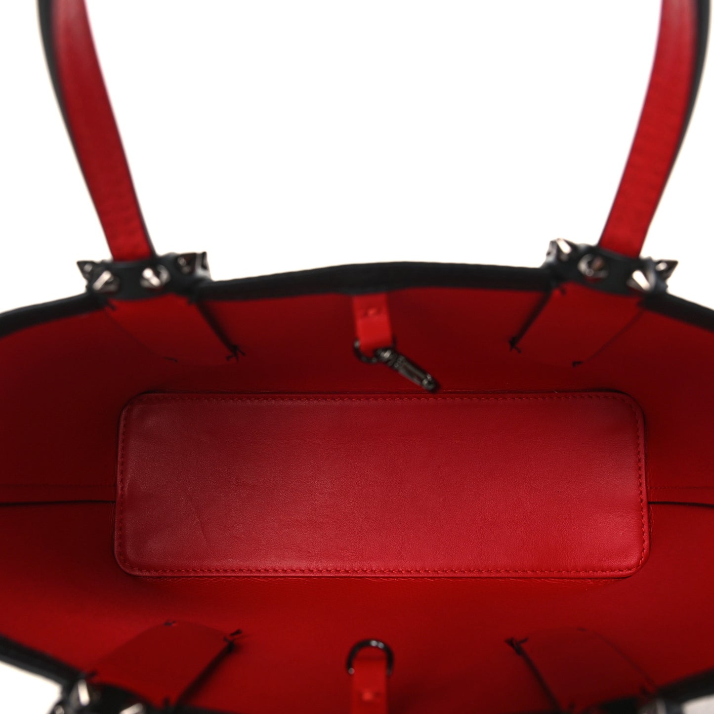 Calfskin Spikes Mini East West Cabata Tote Black