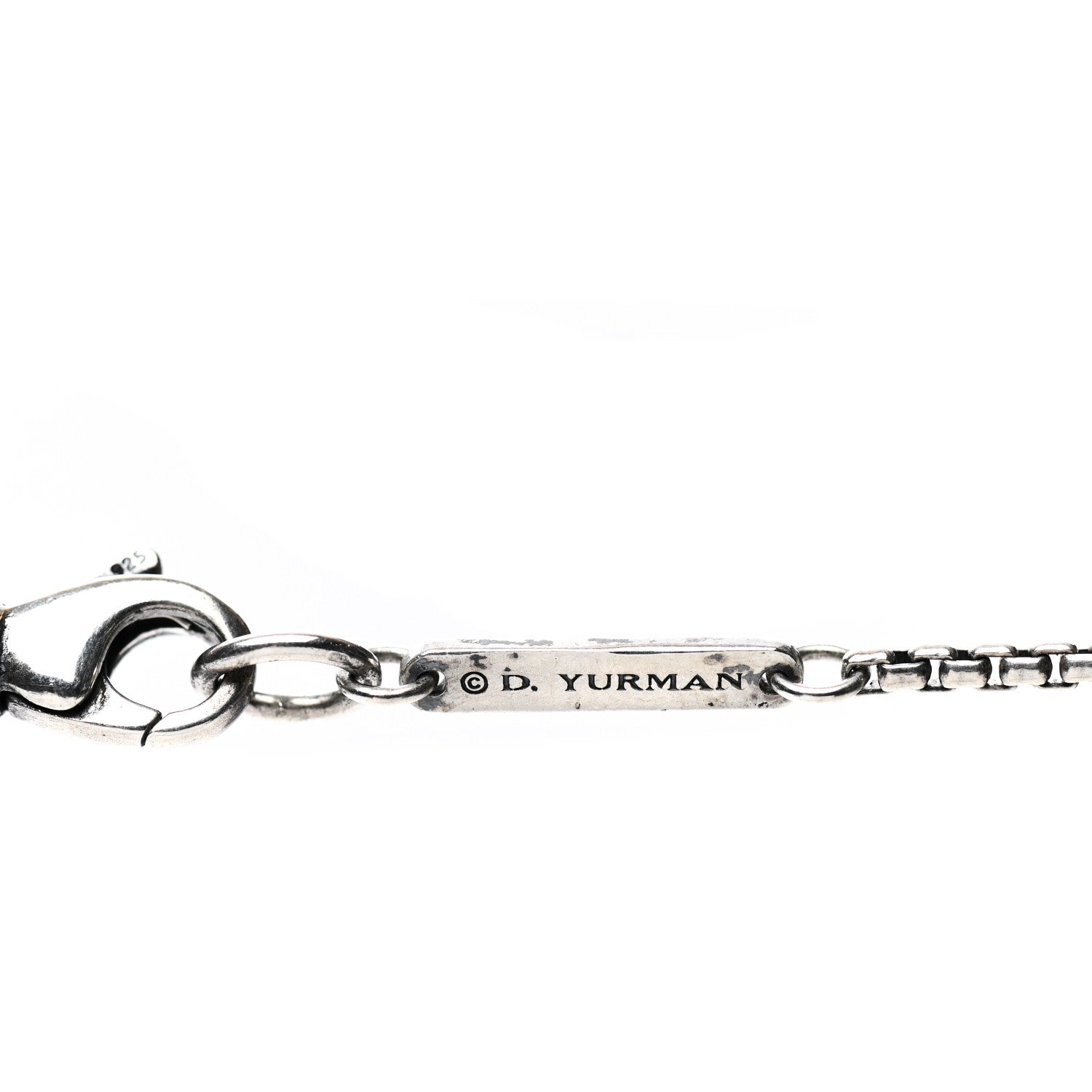 David Yurman Sterling Silver Black Onyx Hematine Elements Station Necklace 4 of 6