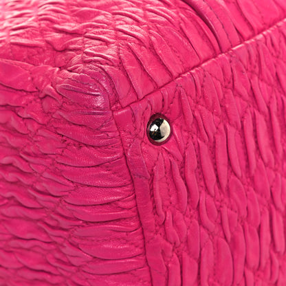 Miu Miu Nappa Matelasse Shoulder Bag Fuxia 8 of 13