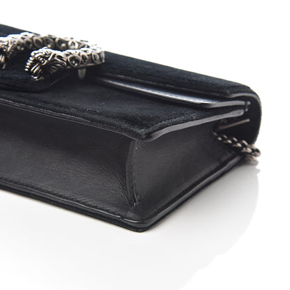 Gucci Velvet Super Mini Dionysus Shoulder Bag Black 7 of 8