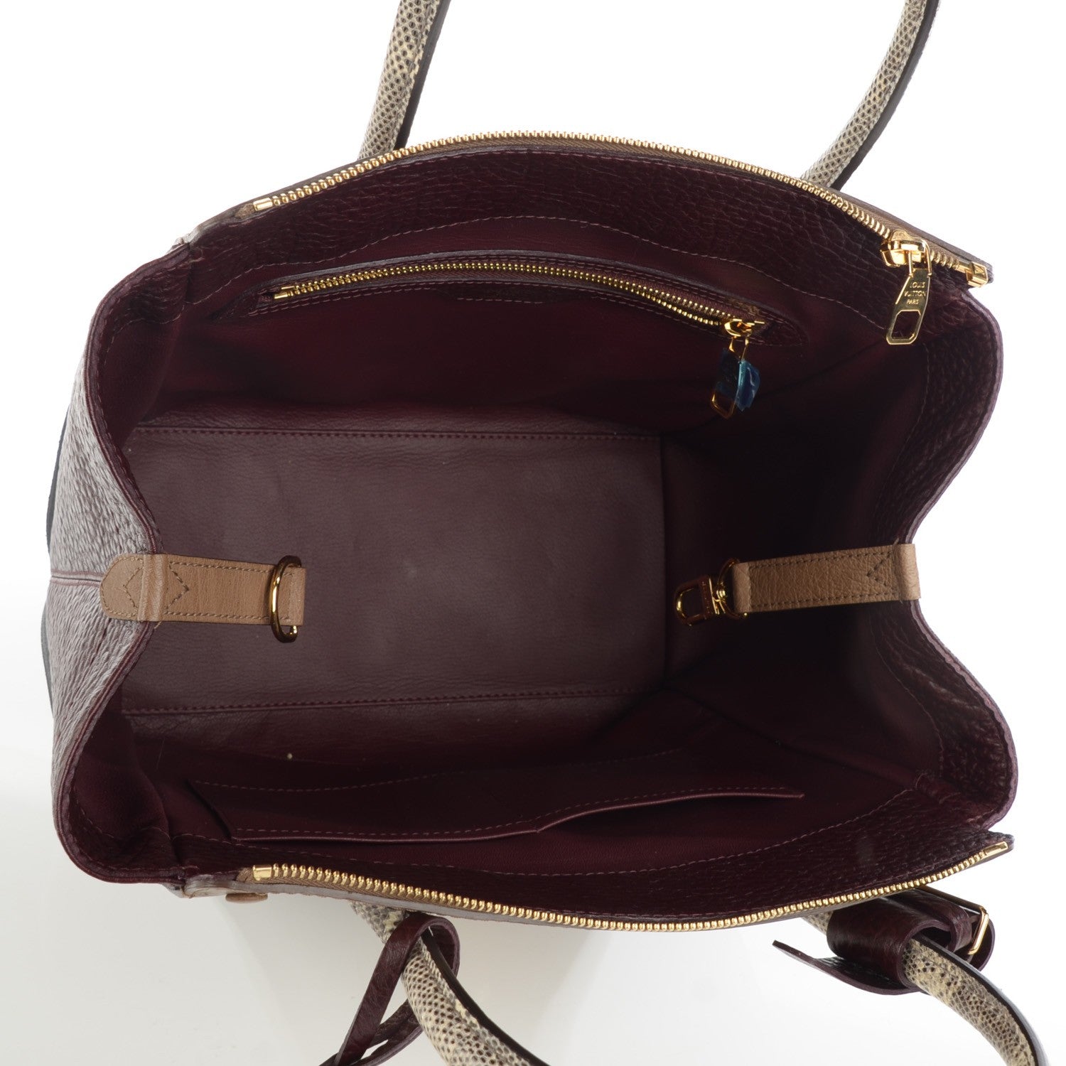 Louis Vuitton Ostrich Lizard Majestueux Tote MM Bordeaux 5 of 7
