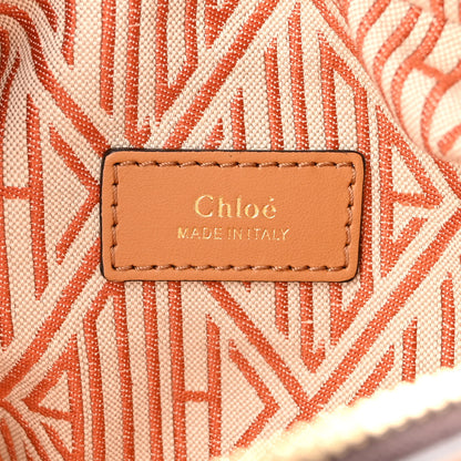 Chloe Calfskin Crocodile Embossed Small Daria Autumnal Brown 7 of 10