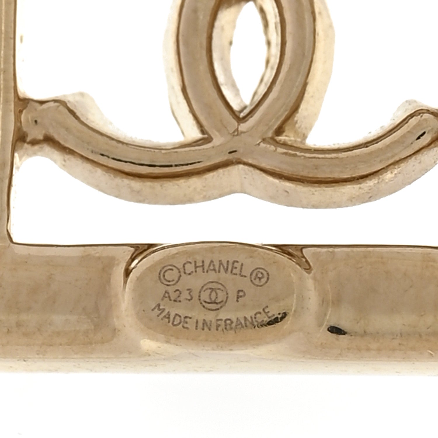 Chanel Metal Crystal Square CC Dangle Earrings Gold 4 of 5