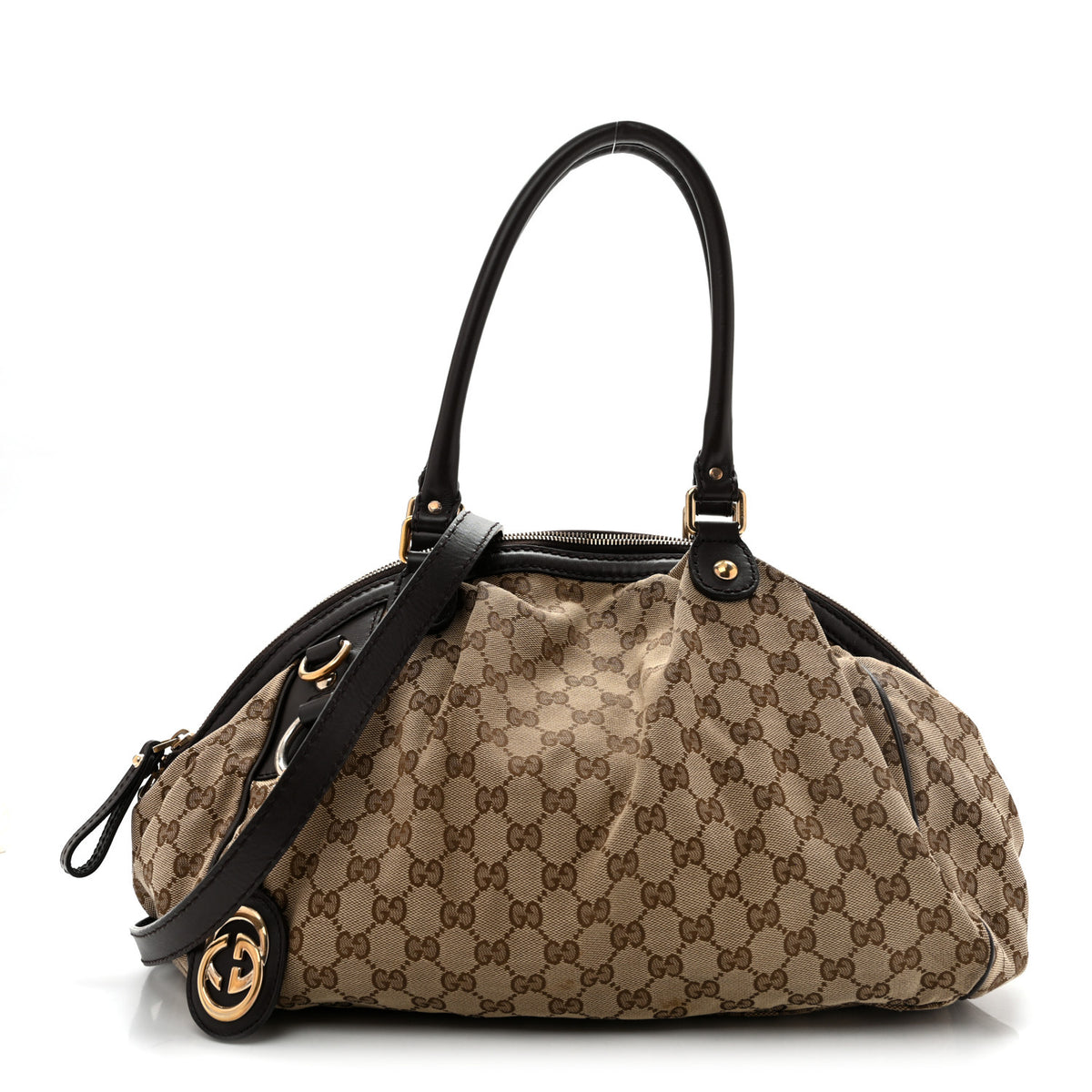 Monogram Medium Sukey Boston Bag Brown