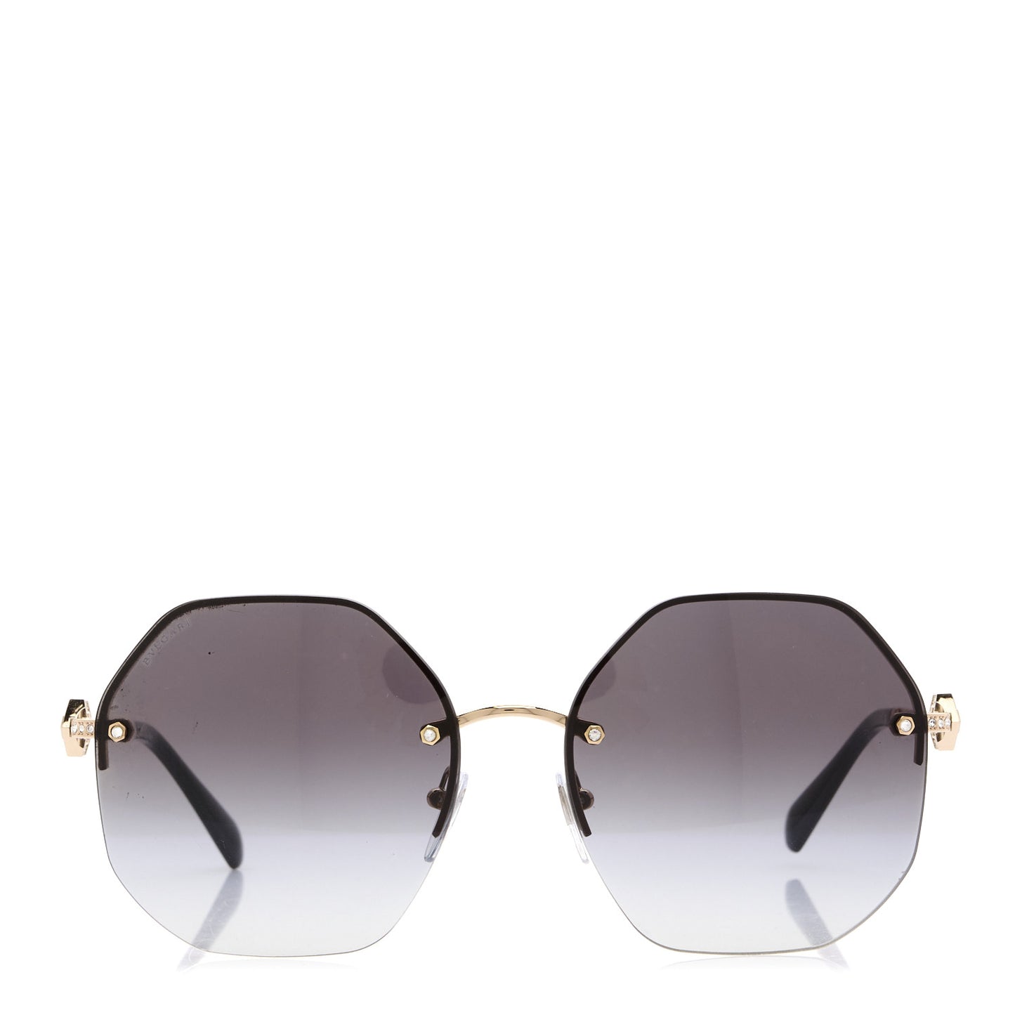 Metal Crystal 6122-B Sunglasses Gold