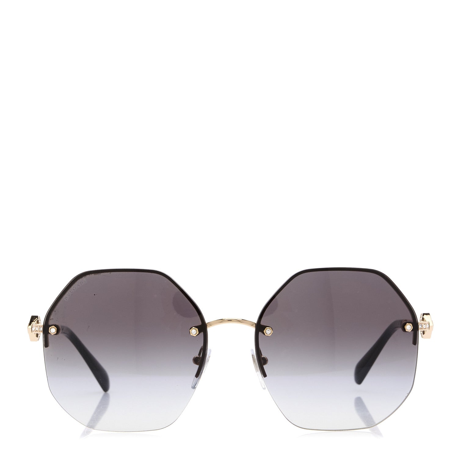Bulgari Metal Crystal 6122-B Sunglasses Gold 2 of 5