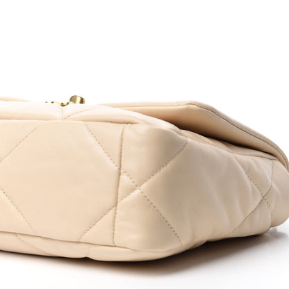 Chanel Goatskin Quilted Medium Chanel 19 Flap Beige 7 of 10