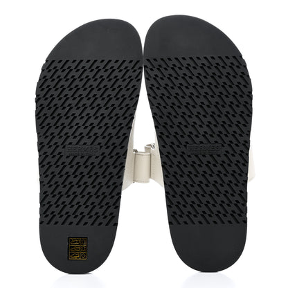Hermes Epsom Chypre Sandals 40 Beige Glaise 5 of 9
