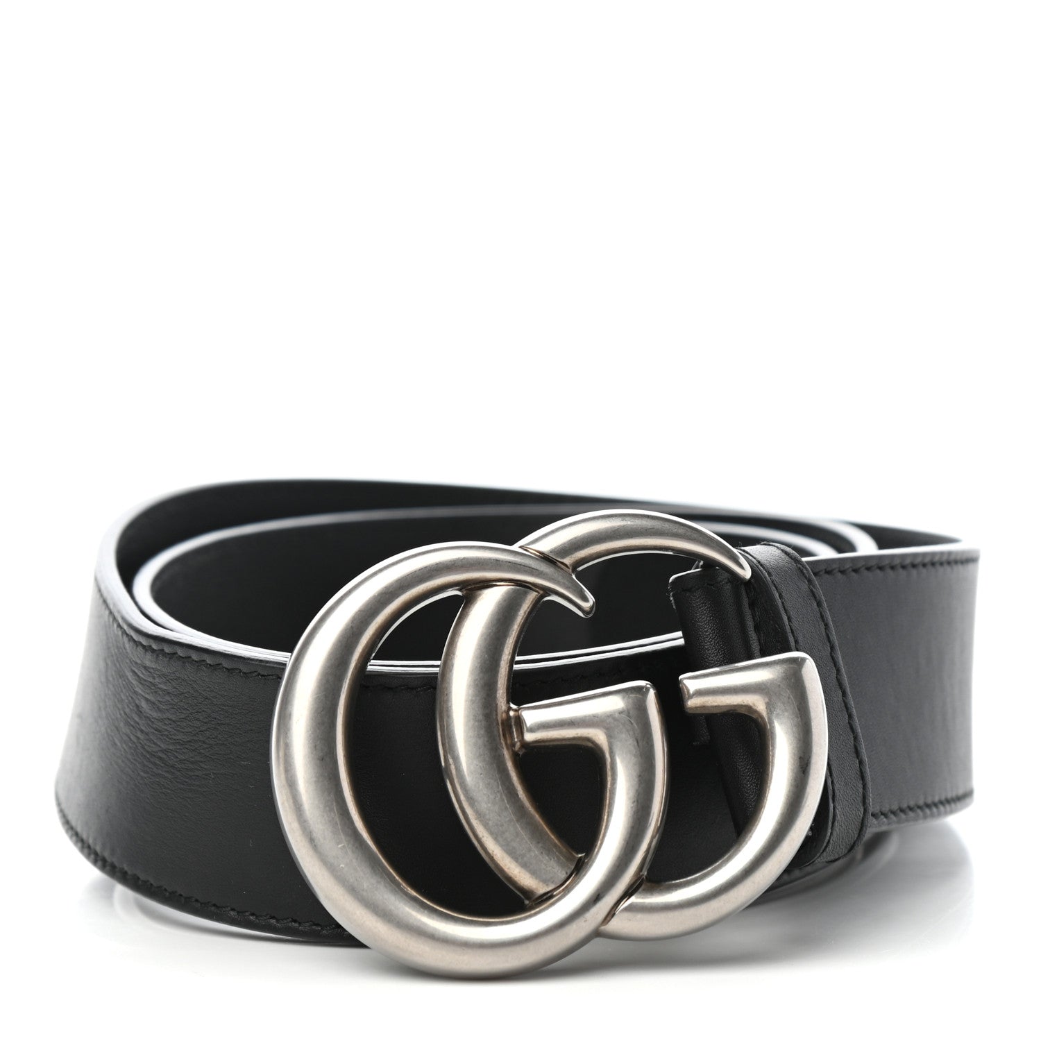 Gucci Moon Calfskin Nickel Double G 40mm Belt 90 36 Black 1 of 6