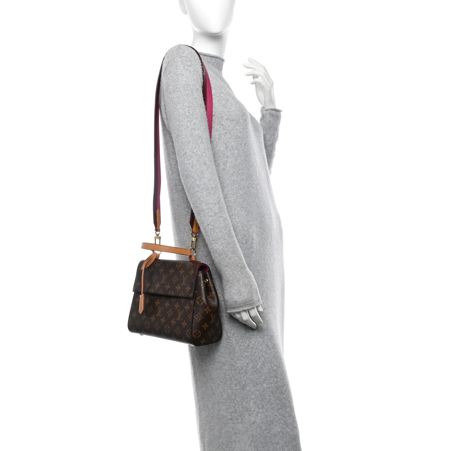 Louis Vuitton Monogram Cluny BB Bordeaux Fuchsia 2 of 9