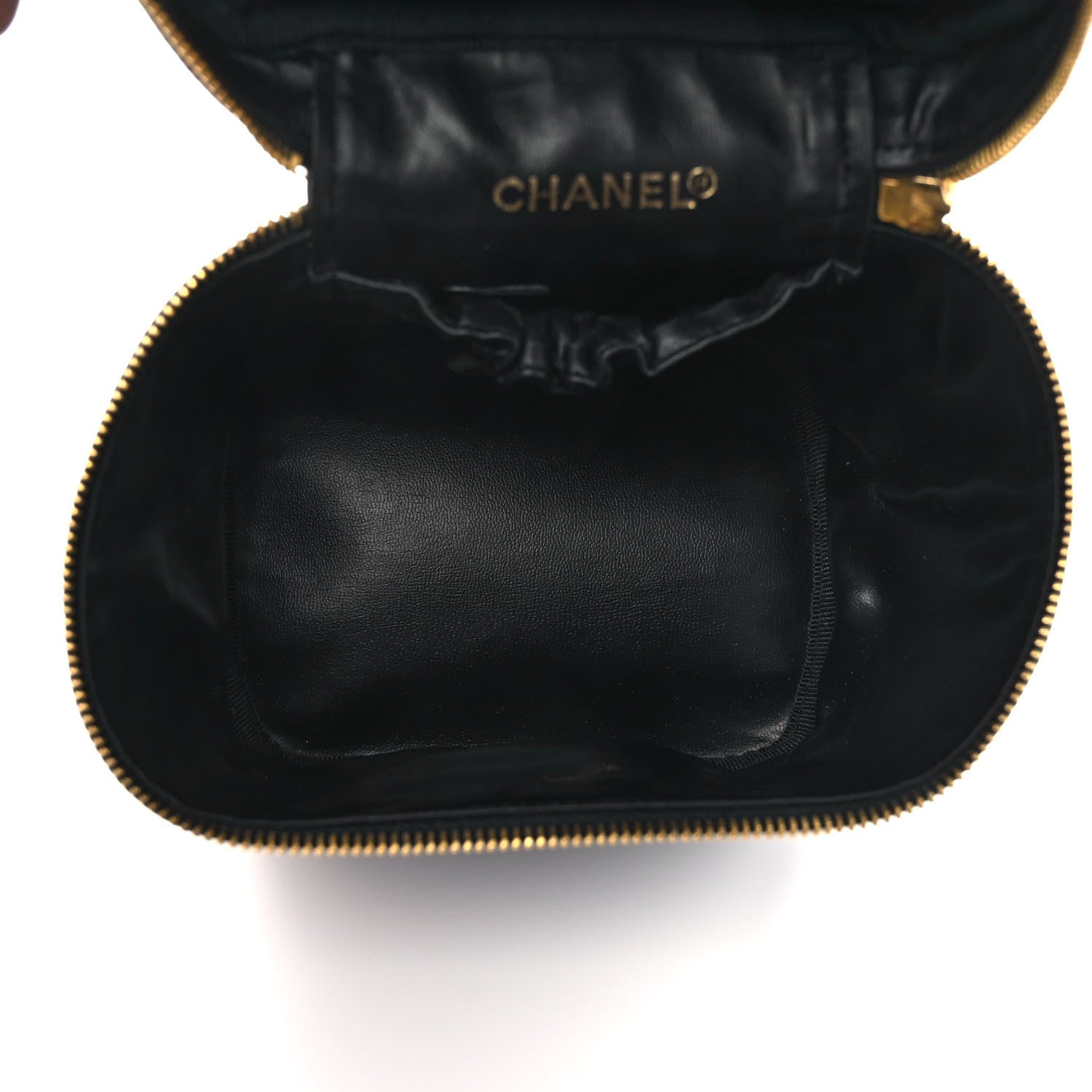Chanel Lambskin Vanity Cosmetic Case Black 5 of 10
