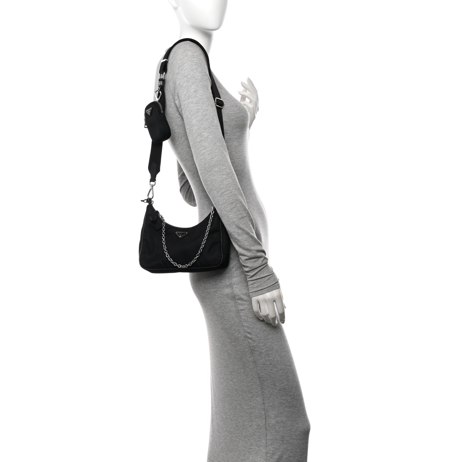 Prada Nylon Re-Edition 2005 Shoulder Bag Black 2 of 11