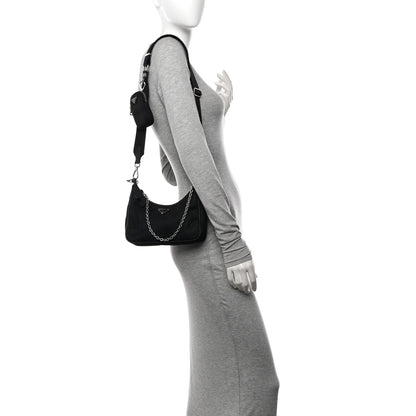 Prada Nylon Re-Edition 2005 Shoulder Bag Black 2 of 11