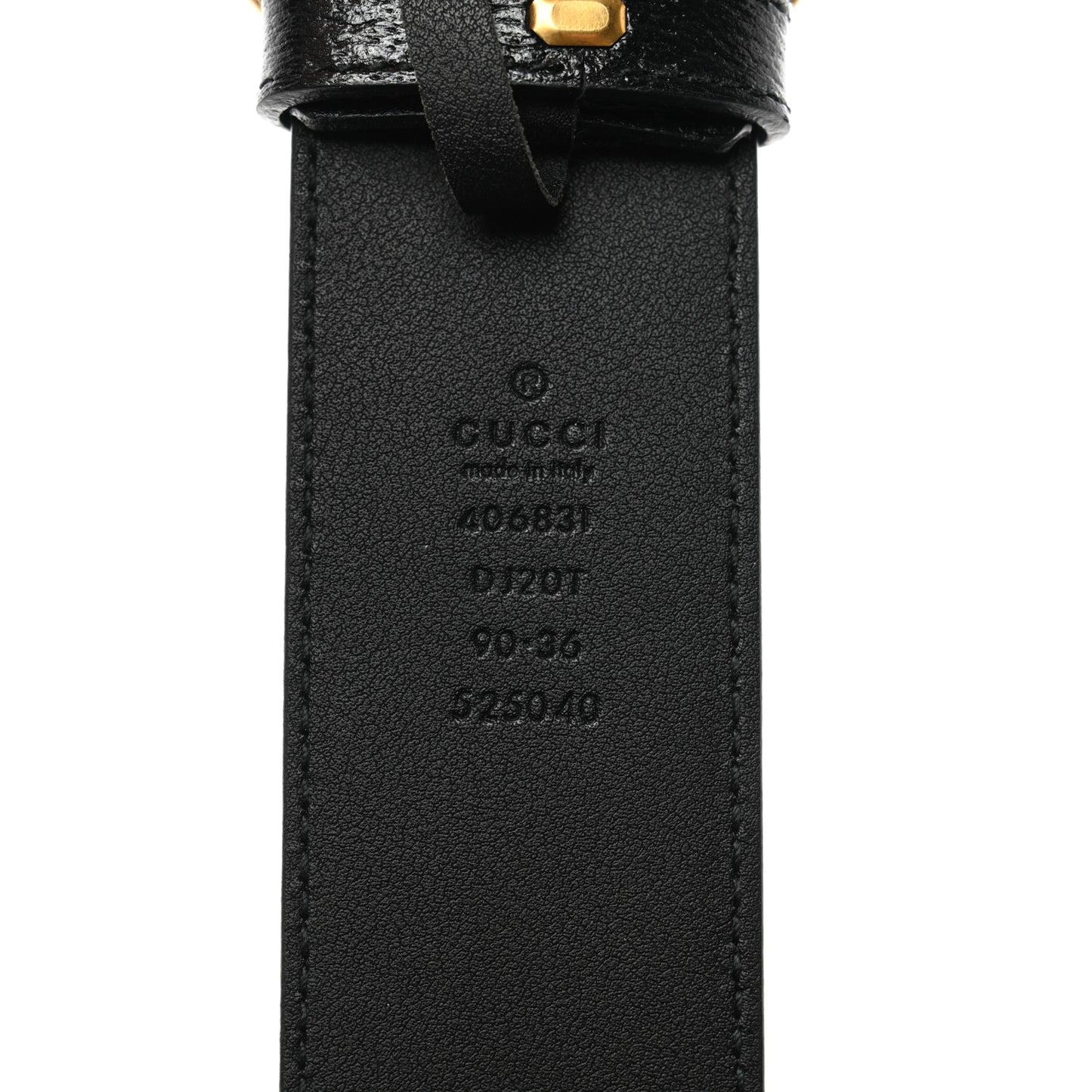 Textured Calfskin Double G 40mm Belt 90 36 Black