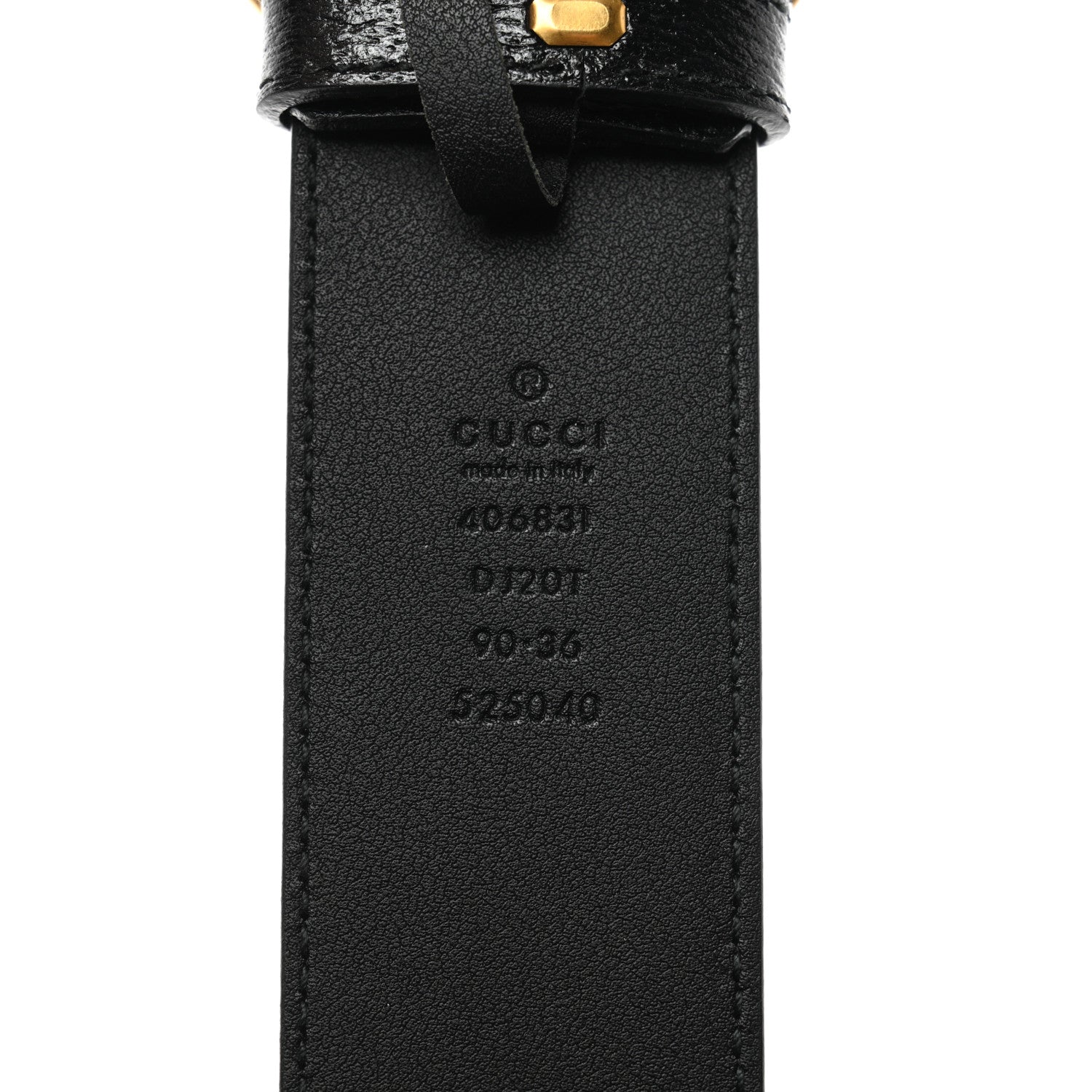 Gucci Textured Calfskin Double G 40mm Belt 90 36 Black 3 of 5