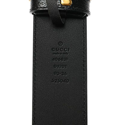 Gucci Textured Calfskin Double G 40mm Belt 90 36 Black 3 of 5