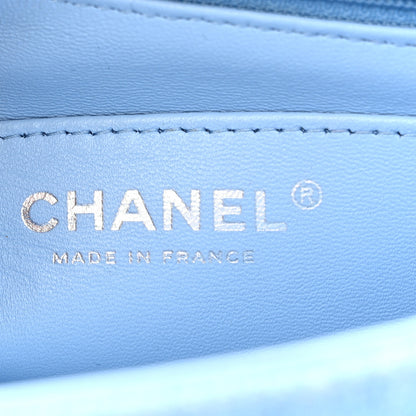 Chanel Denim Quilted Mini Rectangular Flap Blue 5 of 11