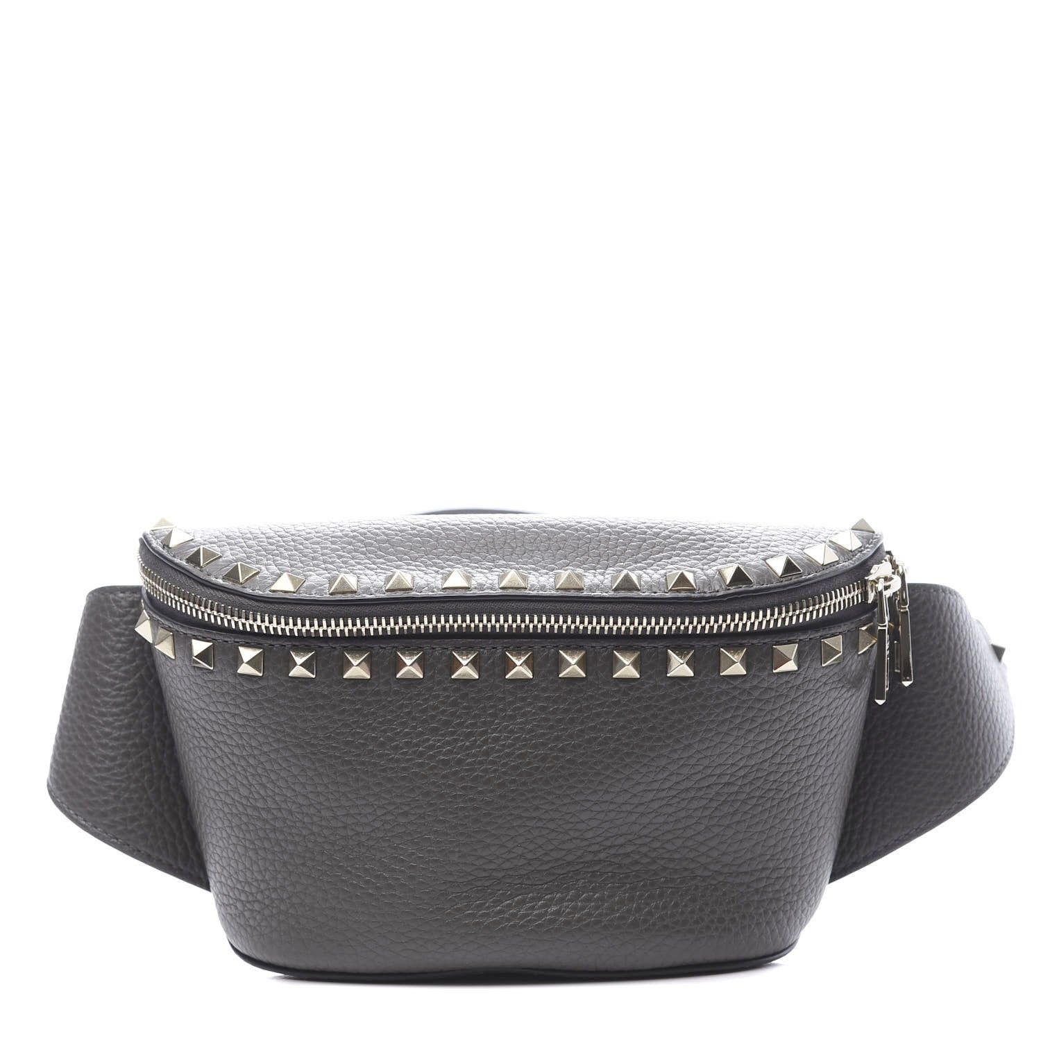 Valentino Garavani Grained Calfskin Rockstud Belt Bag 95 Graphite 1 of 9