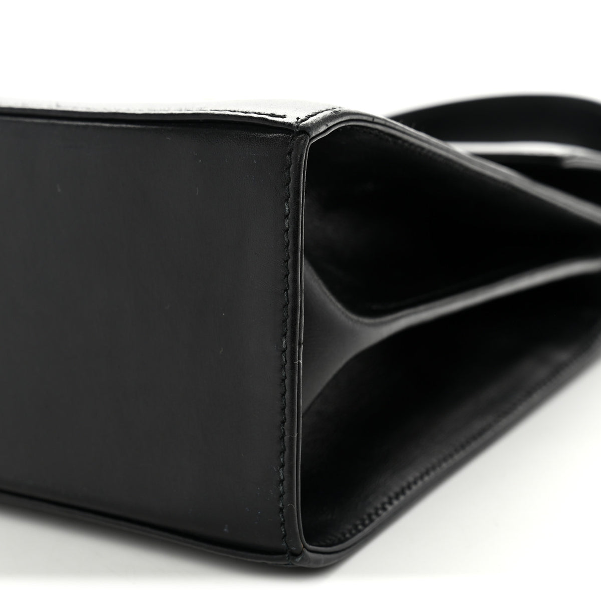 Salvatore Ferragamo Brushed Off Calfskin Small Iconic Top Handle Black 9 of 13