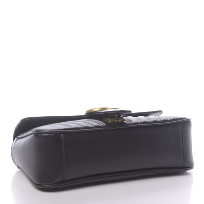 Gucci Calfskin Matelasse Small GG Marmont Shoulder Bag Black 4 of 10