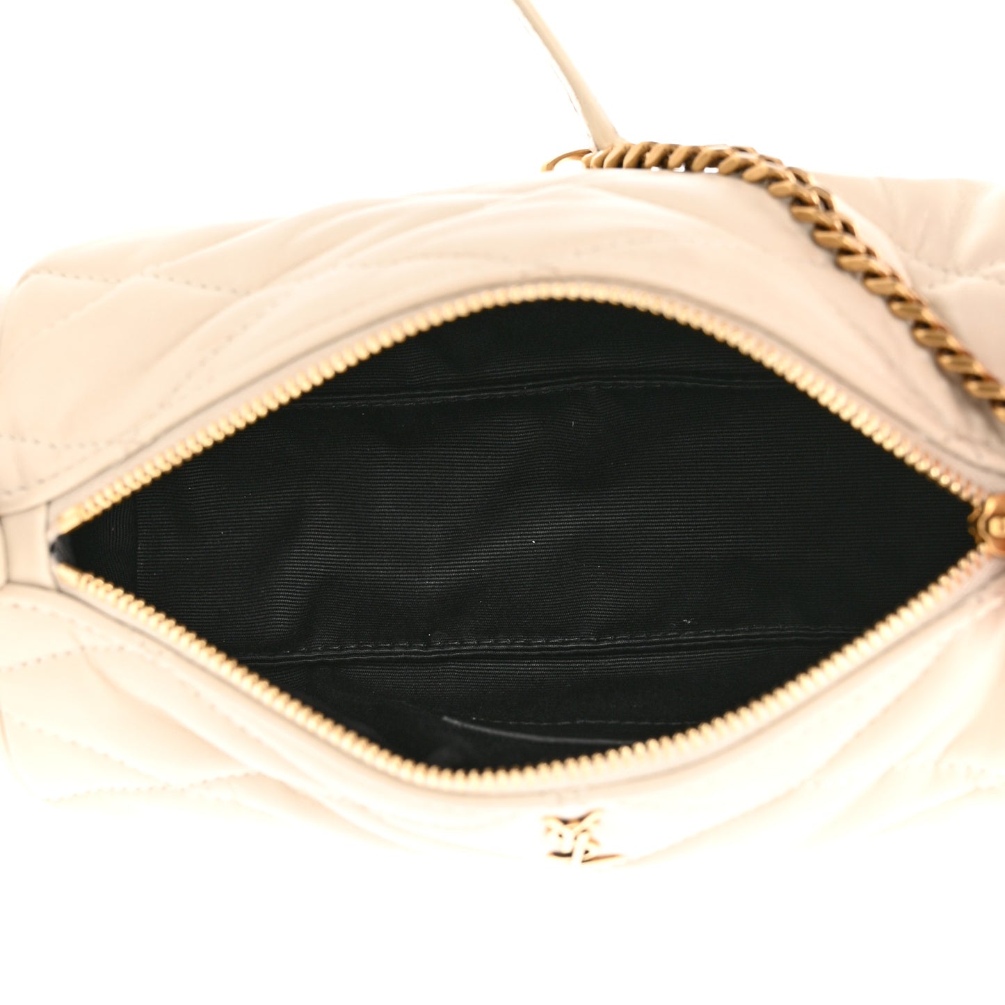 Lambskin Monogram Mini Sade Tube Bag Crema Soft