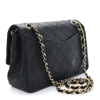 Chanel Lambskin Quilted Small Double Flap Black 3 of 11