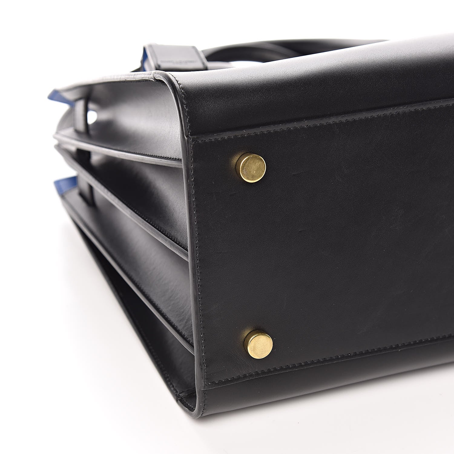 Saint Laurent Calfskin Small Sac De Jour Black Royal Blue 7 of 9
