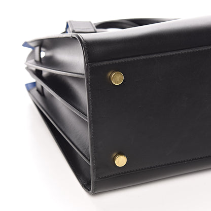 Saint Laurent Calfskin Small Sac De Jour Black Royal Blue 7 of 9