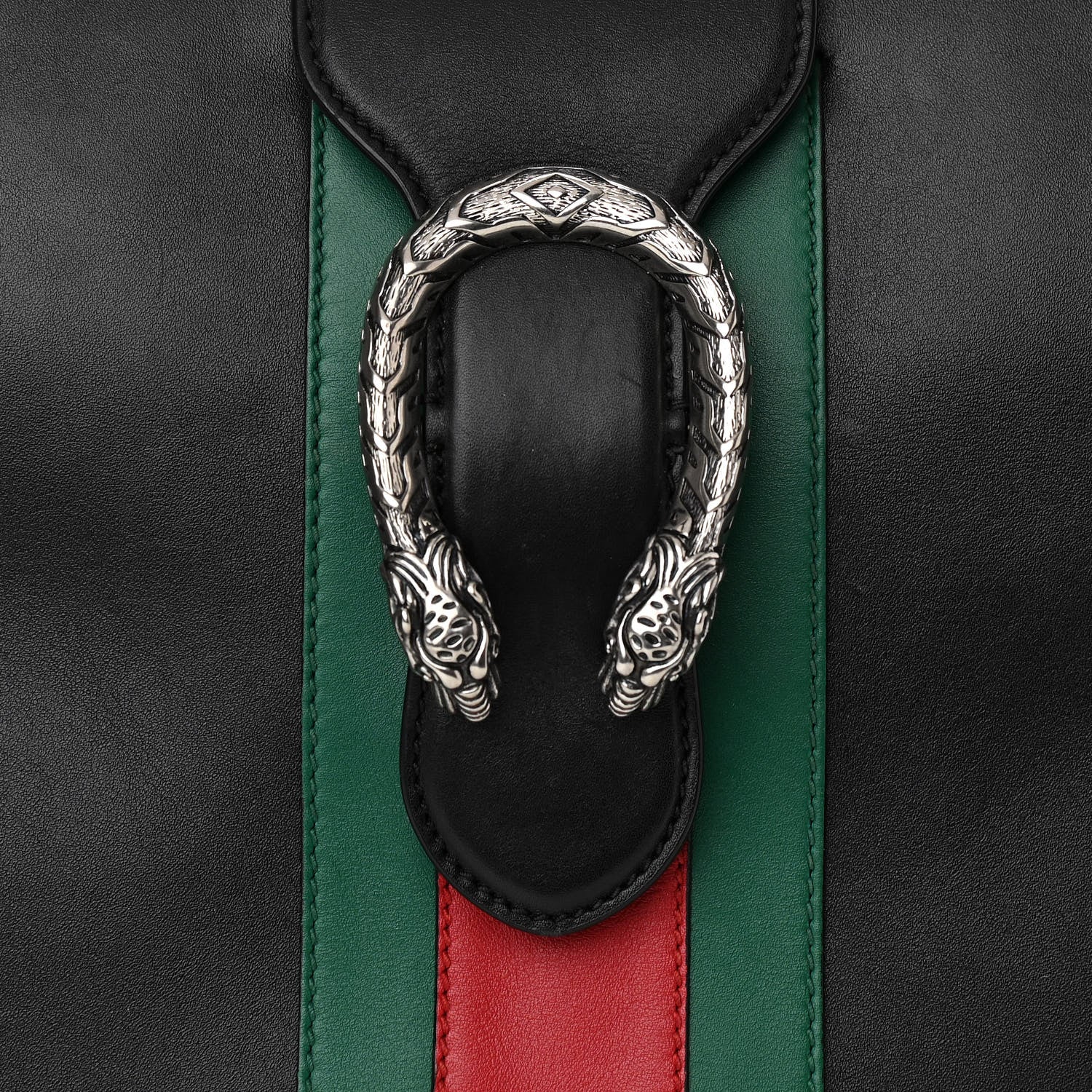 Gucci Calfskin Web Medium Dionysus Tote Bag Black 8 of 11