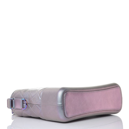 Chanel Iridescent Lambskin Calfskin Quilted Medium Gabrielle Hobo Light Purple 5 of 9