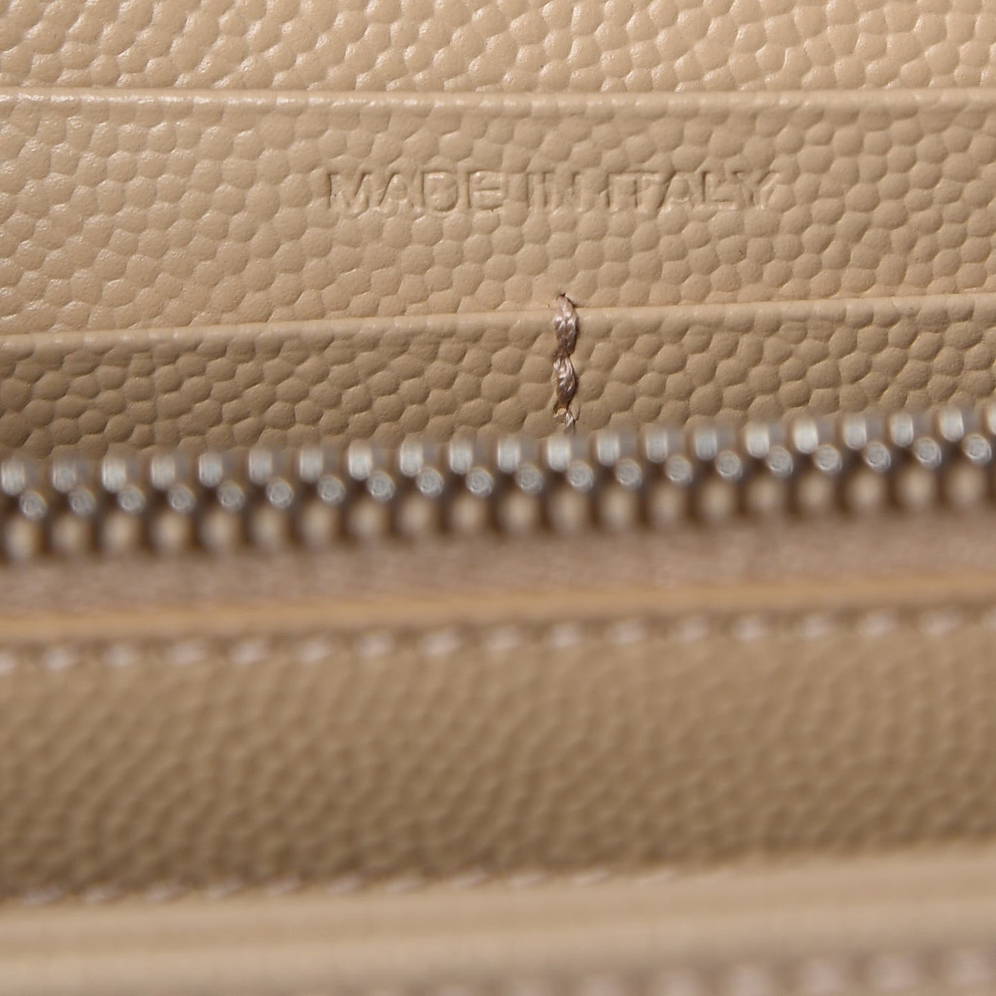 Grain De Poudre Matelasse Chevron Monogram Chain Wallet Nude Powder