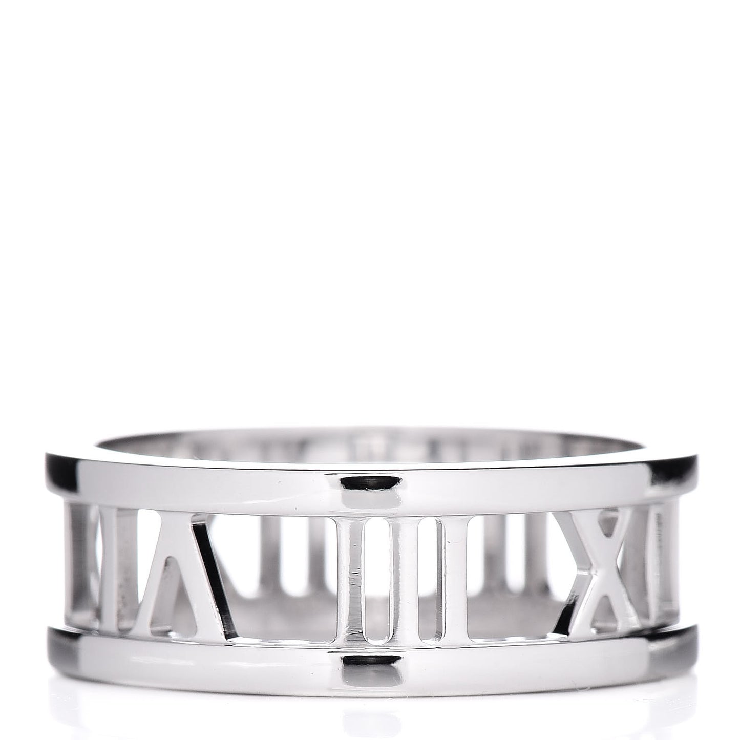 18K White Gold Atlas Open Ring 54 6.75