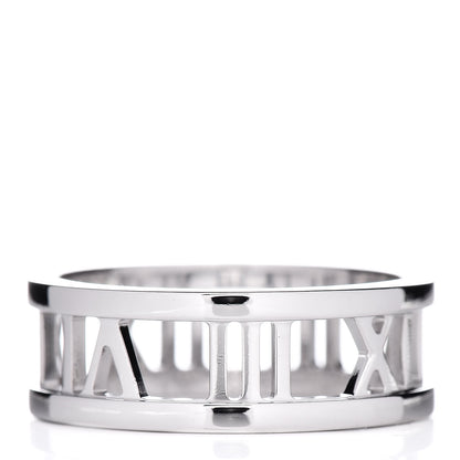 Tiffany 18K White Gold Atlas Open Ring 54 6.75 3 of 4