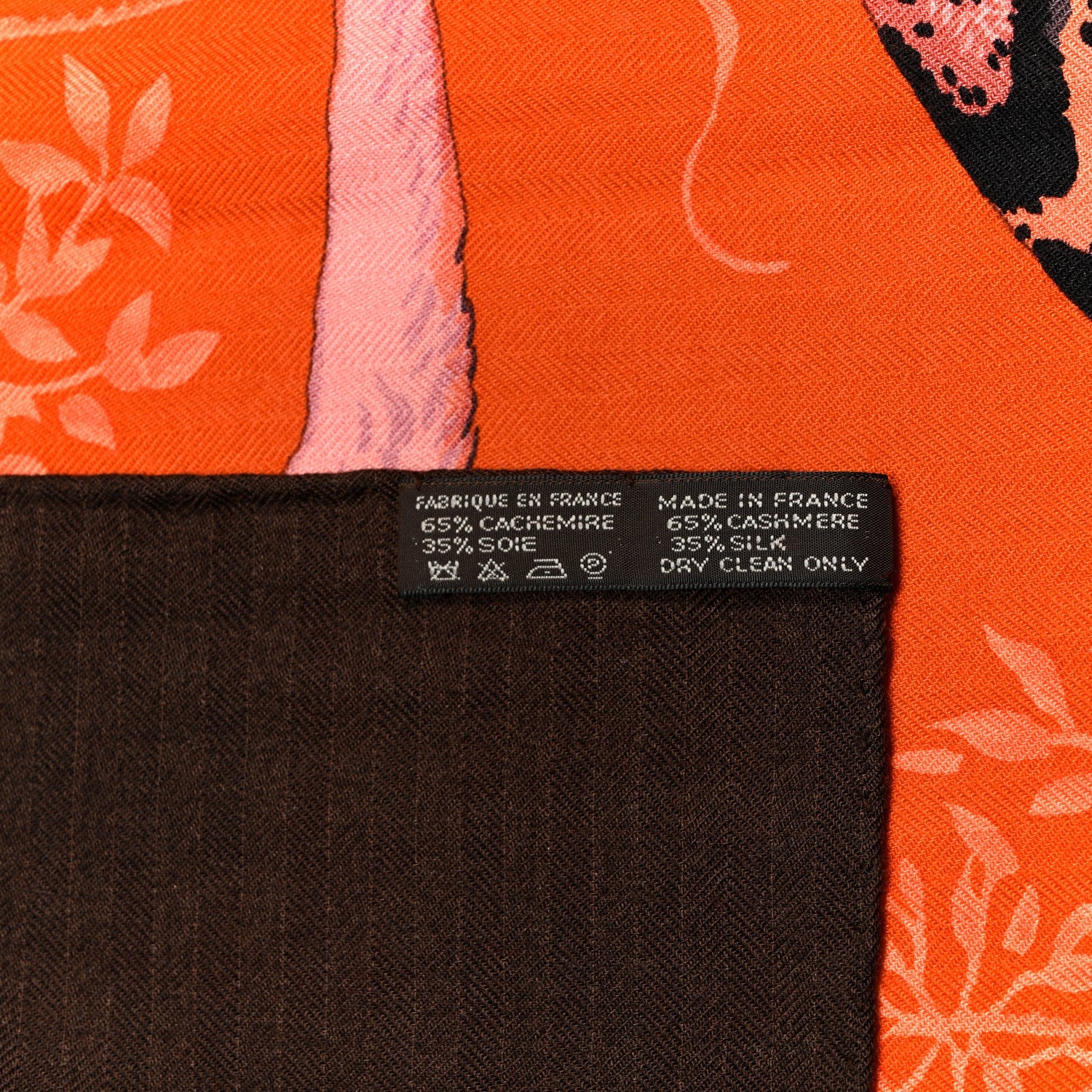 Hermes Cashmere Silk Tendresse Feline Shawl 140 2 of 6
