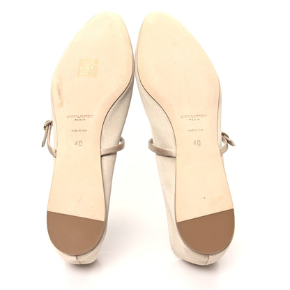Saint Laurent Satin Gio Ballet Flats 40 Partridge Pink 6 of 10